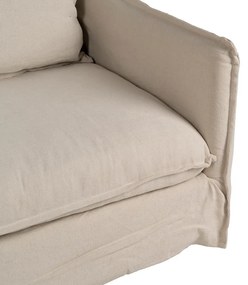 Canapea crem cu tapițerie din in 200 cm – Ixia