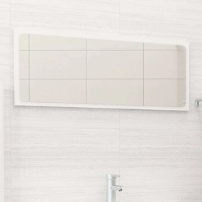 Oglinda de baie, alb extralucios, 90x1,5x37 cm, PAL Alb foarte lucios, 90 x 1.5 x 37 cm
