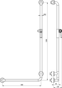 Lehnen Bară de susținere cu montare pe perete NIL_0P2D