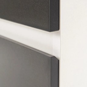 Mobilier complet de baie Vario Forte 80 alb-antracit