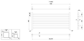 Sapho - Radiator pentru baie METRO 295W/230V 100x45 cm crom lucios