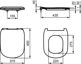 Capac WC IDEAL STANDARD Tesi slim T352801