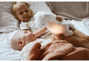 Pluș de îmbrățișat cu sunete și lumină Moonie iepuraș powder