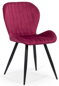 RESIGILAT - Scaun living din catifea BUC 248U visiniu