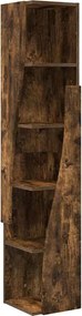 vidaXL Dulap de colț Stejar fumuriu 27,5x27x140cm Lemn compozit
