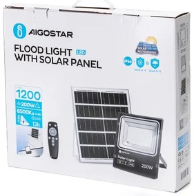 Proiector LED solar dimabil Aigostar LED/200W/3,2V IP65 + telecomandă