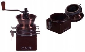 Rasnita de cafea Kinghoff KH 4146, Manuala, Mecanism ceramic, Corp din metal si ceramica, Maro