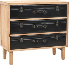 vidaXL Dulap cu sertare, lemn masiv de brad, 80 x 36 x 75 cm
