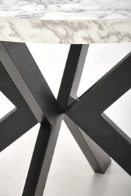 Masa extensibila Peroni marmura alba/negru - L100-250 cm