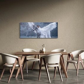 Tablou - Fata și unicorn (120x50 cm)
