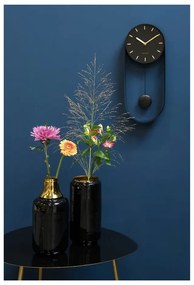 Ceas de perete cu pendul Karlsson Charm, negru