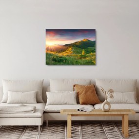 Tablou pe sticlă - Peisaj de vară (70x50 cm)