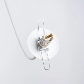 Lustră albă cu abajur din sticlă Belinda – Sollux