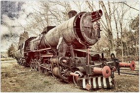 Tablou cu locomotivă istorică (90x60 cm)