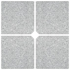 Placi de greutate umbrela, 4 buc., gri, 100 kg, granit, patrat 100 kg, nu