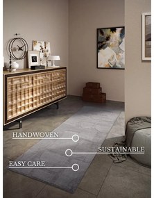 Covor tip traversă gri țesut manual din lână 80x250 cm Alexis – Villeroy&amp;Boch