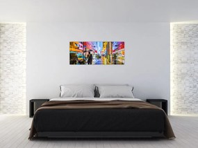 Tablou - Oraș în lumina neoanelor (120x50 cm)