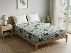 Cearsaf din microfibra PANDA RELAX mentol 90x200 cm