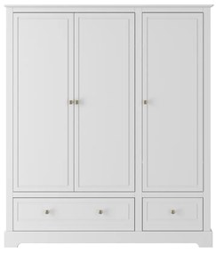 Dulap Marylou alb cu 3 sertare H174,5 cm