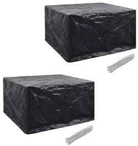 vidaXL Huse mobilier grădină 2 buc. set poliratan 8 ocheți 172x113 cm