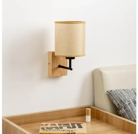 Lampă de perete Brilagi NUBILA WOOD 1xE27/25W/230V stejar/maro deschis
