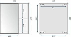 Set mobilier de baie cu lavoar Mario 60cm White