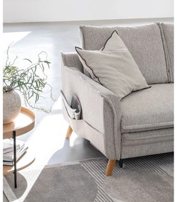 Colțar grej extensibil/cu spațiu de depozitare (cu colț pe partea dreaptă/cu șezlong) Charming Charlie – Miuform