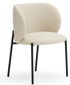 Set de scaune de sufragerie alb 2 buc. tapițat Mogi – Teulat