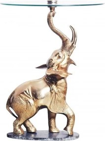 Masuta auxiliara design unicat Elephant 75cm auriu