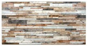 Panou decorativ, PVC, model piatra 3D, nuante maro si negru, 96x48.5cm
