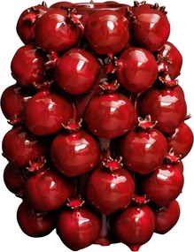 Vaza rosie, din ceramica, Pomegranates