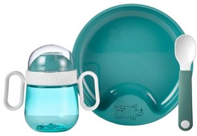 Set de veselă pentru copii 3 buc. Deep turquoise – Mepal