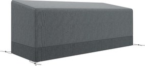 Outsunny Husă pentru mobilier de grădină Rezistentă la iarnă Impermeabilă Anti-UV 600D Oxford 190,5 x 72 x 76 cm Gri deschis | Aosom Romania