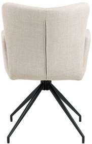 Set de scaune de sufragerie bej cu cotiere 2 buc. tapițat Laura – Actona