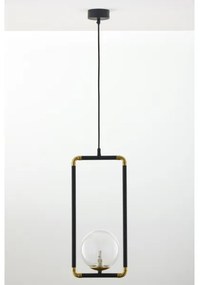 Lustră pe cablu Jupiter 2023 ZAFRA 1xG9/10W/230V negru/auriu/transparent