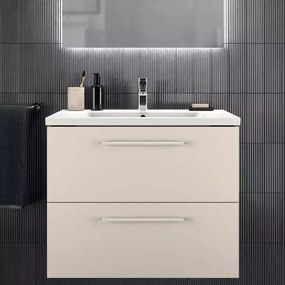 Dulap baza suspendat Ideal Standard i.life B bej nisipiu mat 2 sertare 80 cm