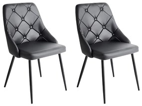 Set 2 buc. scaune pentru sufragerie Valero (negru). 1009943