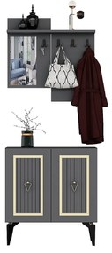 Mobilier Hol Tideno (antracit + auriu) . 1093900