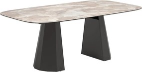 Set lemn masiv masă și scaune Dune - 400 × 120 × 75 cm, 8 scaune