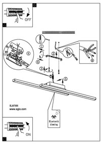 Eglo 97906 - Lustr LED RGB dimabil FRAIOLI-C 2x17W 230V