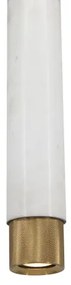 Candelabru pe șnur Marmură alb/alamă 1xGU10/8W/230V