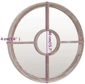 Oglinda, nisipiu, 40x4 cm, fier, rotunda, utilizare in interior Nisip, 40 x 4 cm, 1