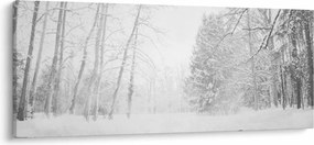 Tablou - Pier de lemn în timpul iernii (120x50 cm)