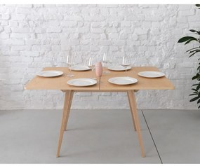 Masă de dining extensibilă cu blat cu aspect de lemn de frasin 65x90 cm Envelope – Ragaba