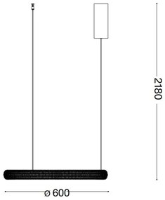 Lustră LED pe cablu Ideal Lux MIRACLE LED/37W/230V d. 60 cm CRI 90 crom mat
