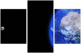 Tablou - Luna și Pământul (90x60 cm)