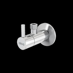 Robinet coltar rotund crom lucios cu filtru 1 2  Ã 3 8   Alcadrain ARV001 Crom lucios