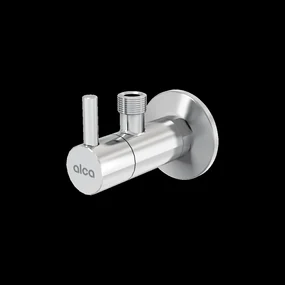 Robinet coltar rotund crom lucios cu filtru 1 2  Ã 3 8   Alcadrain ARV001 Crom lucios