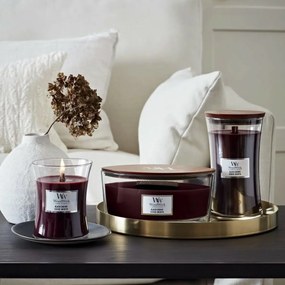Lumânare parfumată vază mare WoodWick BlackCherry, 609 g