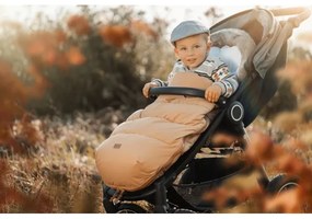 Sac pentru cărucior 4 în 1 PETITE&MARS COMFY Elegant Caramel/White maro